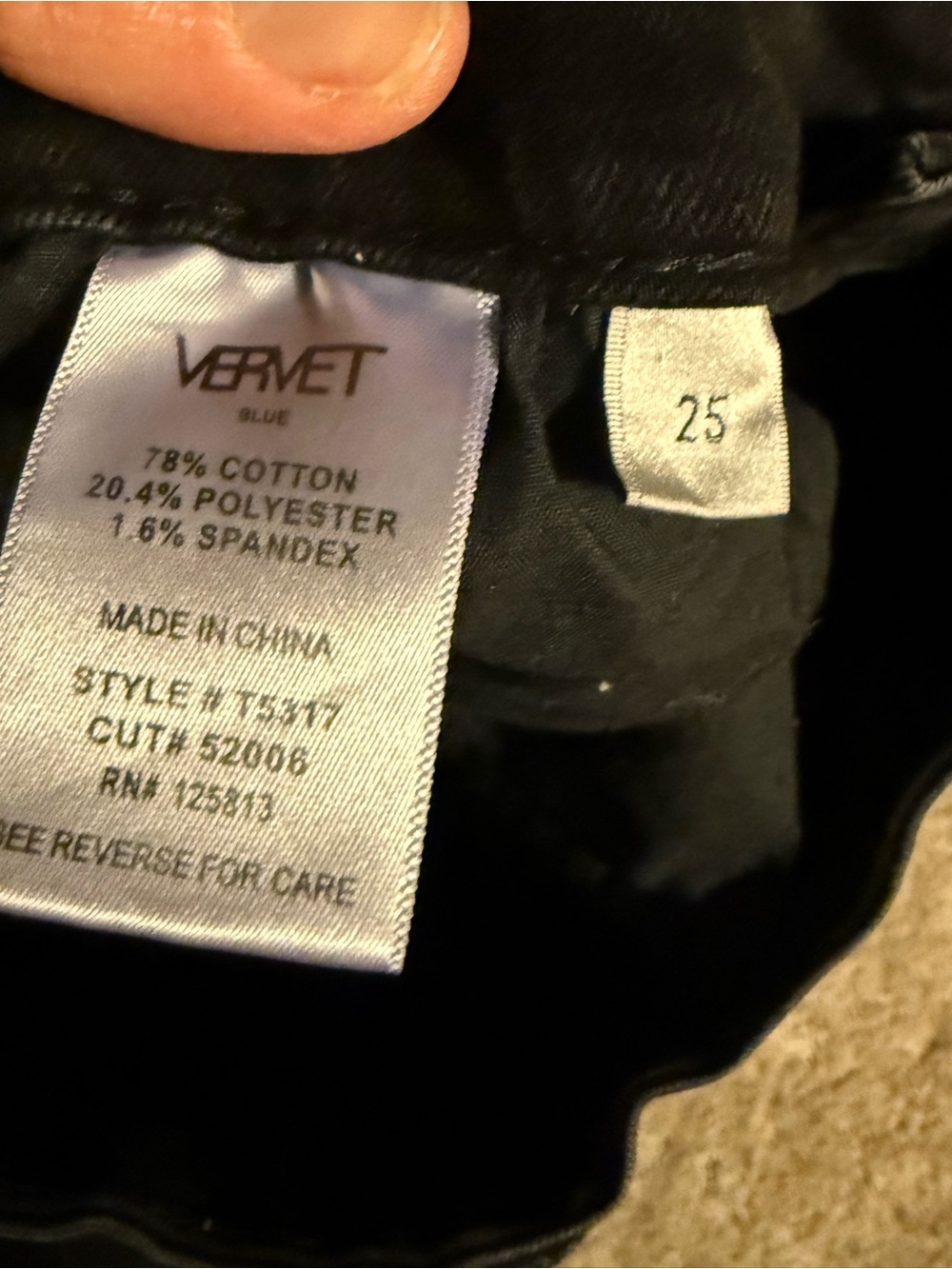Vervet Black High-Rise Flare Jeans Knee Distressed Size 25 Festival Concert Look - Picture 6 of 6